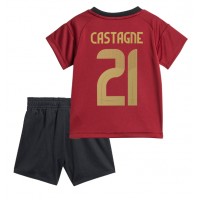 Camisa de time de futebol Bélgica Timothy Castagne #21 Replicas 1º Equipamento Infantil Europeu 2024 Manga Curta (+ Calças curtas)